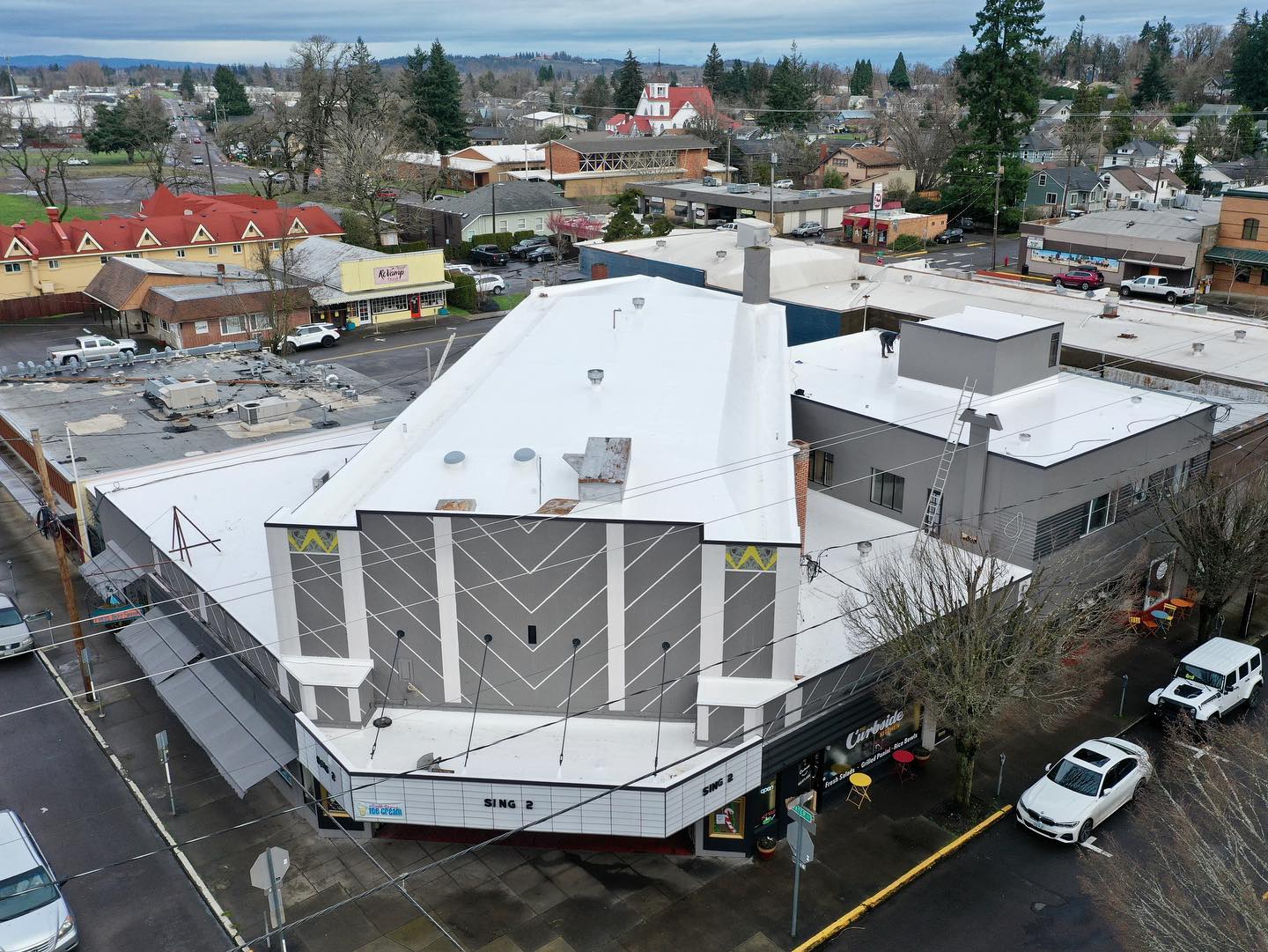 Commercial Roofing at The Palace Theater Silverton OR